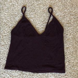 Maroon brandy Melville crop top